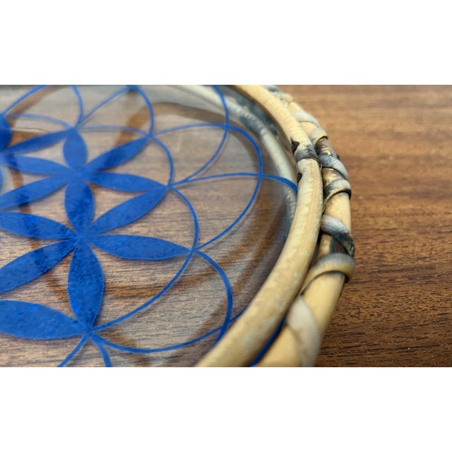 Mid-Century Modern Rattan and Glass Bowl, 1960s For Sale - Image 13 of 18