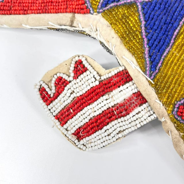 Textile Early 20th Century Yoruba Beaded Lizard Diviner's Panel Nigeria For Sale - Image 7 of 7