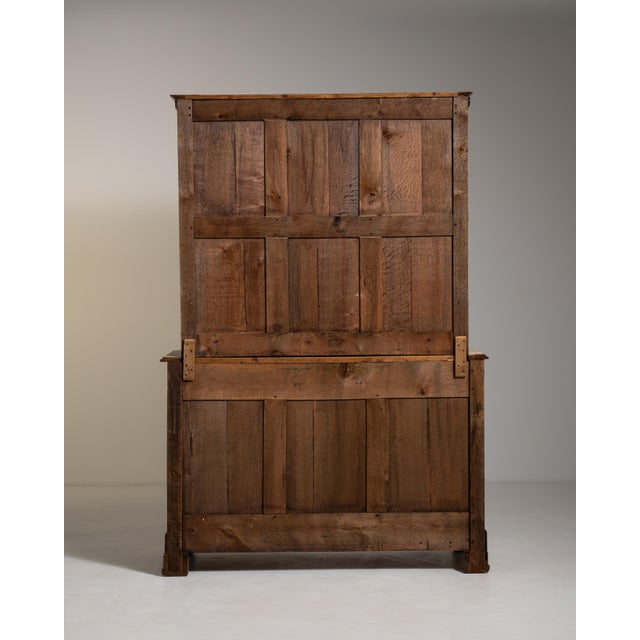 Wood 19th Century Oak Cabinet with Mesh Doors For Sale - Image 7 of 13