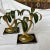 1990s Italian Metal Two Lights Palm Tree Candle Holders - a Pair For Sale - Image 4 of 12
