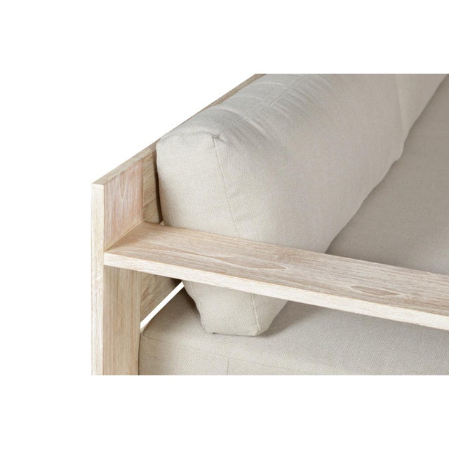 Imperial Grove Outdoor Solid Teak Wood, Natural Look Sofa - 84" For Sale In Chicago - Image 6 of 13