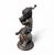 1980s Charming Patinated Bronze Putto on Sphere Fountain Figure For Sale - Image 4 of 6