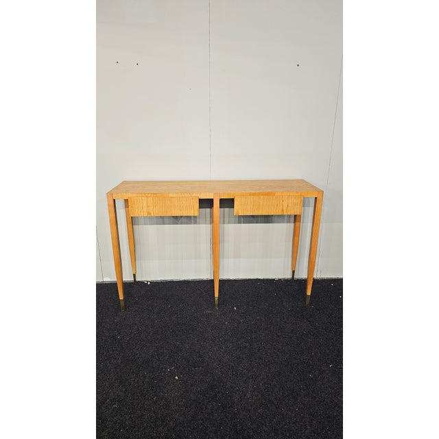 Console Table in Ash Wood by Gio Ponti for Giordano Chiesa, 1950s For Sale - Image 4 of 12