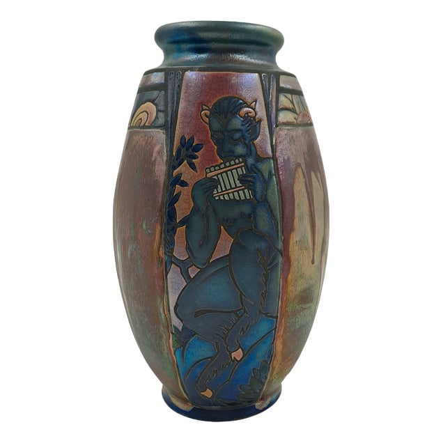 Art Deco Vase by Be Jean Barol, France,1910s1920s For Sale