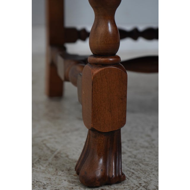Pair of Tall Back William & Mary Style Wing Chairs For Sale - Image 15 of 18