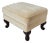 Vintage Ivory-Colored Footstool or Ottoman For Sale