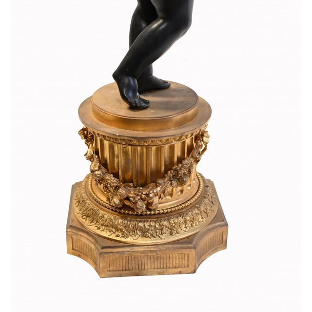 Large French Cherub Manner Clodion Bronze Candleholders, Set of 2 For Sale - Image 13 of 14