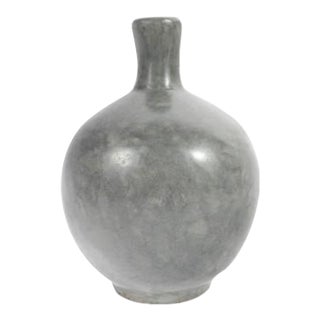 12.5" Redware Pottery Gray Vase For Sale