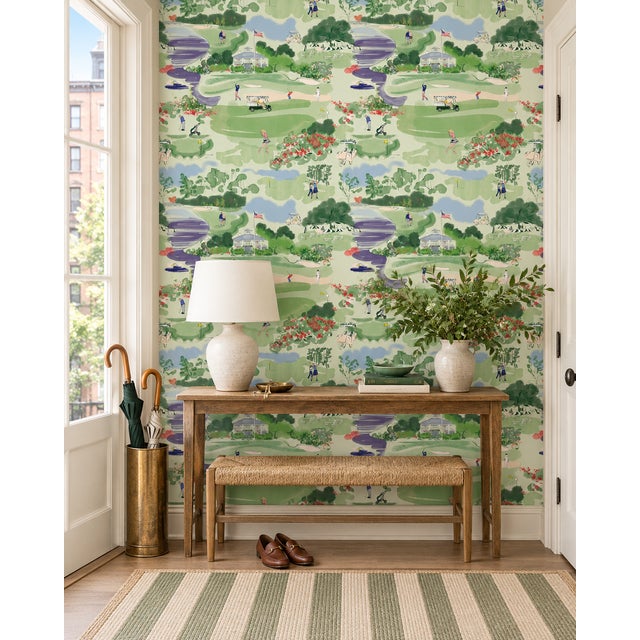 Golf fans will get it. ⛳️ This golf course toile wallpaper is a playful, watercolor take on one of the most iconic scenes...