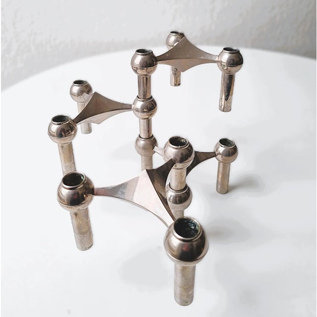 Vintage Modular Candlesticks from BMF, 1970s, Set of 4 For Sale - Image 6 of 11