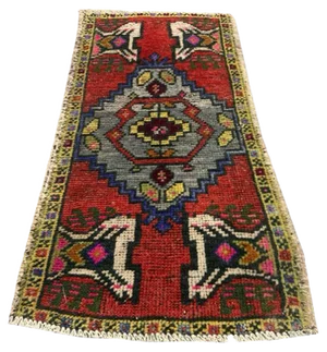 Small Vintage Turkish Runner Rug, 1960s