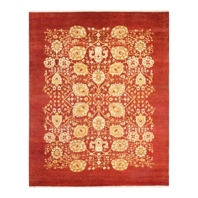 Eclectic Collection Hand-Knotted Area Rug - Red Collection 8' 2" x 10' 0" For Sale - Image 9 of 9