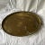 1970's Brass Oval Bamboo Style Tray For Sale - Image 4 of 9