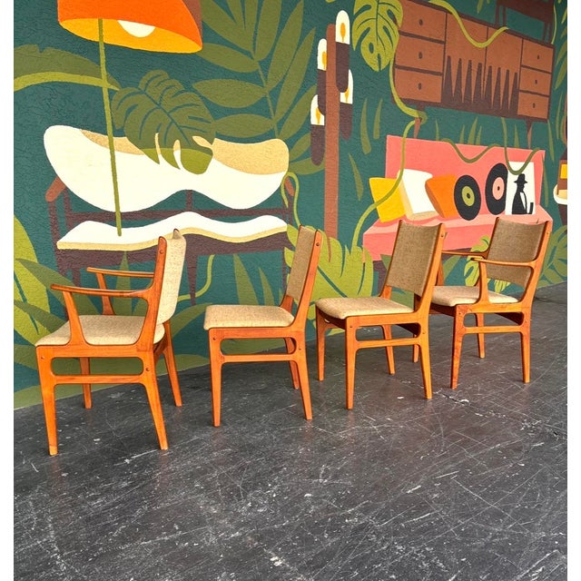 Danish Teak D-Scan Dining Chairs For Sale - Image 10 of 10