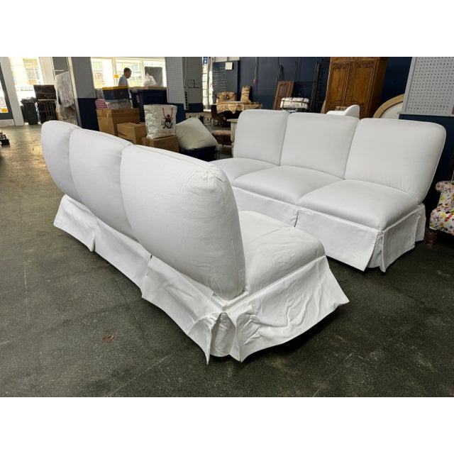 19th Century Madeleine Castaing Slipper Sofa Set of 2 For Sale - Image 9 of 11