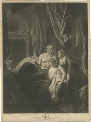 Shepherds Bringing Abishag to David, 1779, Paper