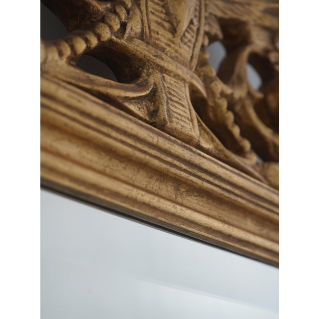 Gold Friedman Brothers #6343 Small Gold Carved Beveled Mirror For Sale - Image 8 of 10