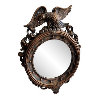 1960s Guildwood Federal Eagle Bullseye Mirror by Coppercraft Guild Dart Industries For Sale