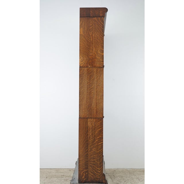 Antique Danner Sliding Glass Oak Barrister Bookcase For Sale - Image 10 of 12