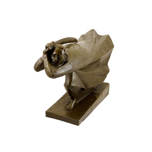 20th Century The Avenger Figurative Sculpture in Bronze For Sale - Image 9 of 11