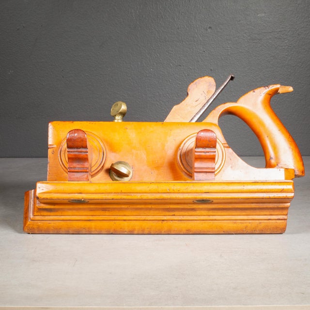 Industrial Solid Boxwood Extra Long Plow Plane C.1850 For Sale - Image 3 of 9