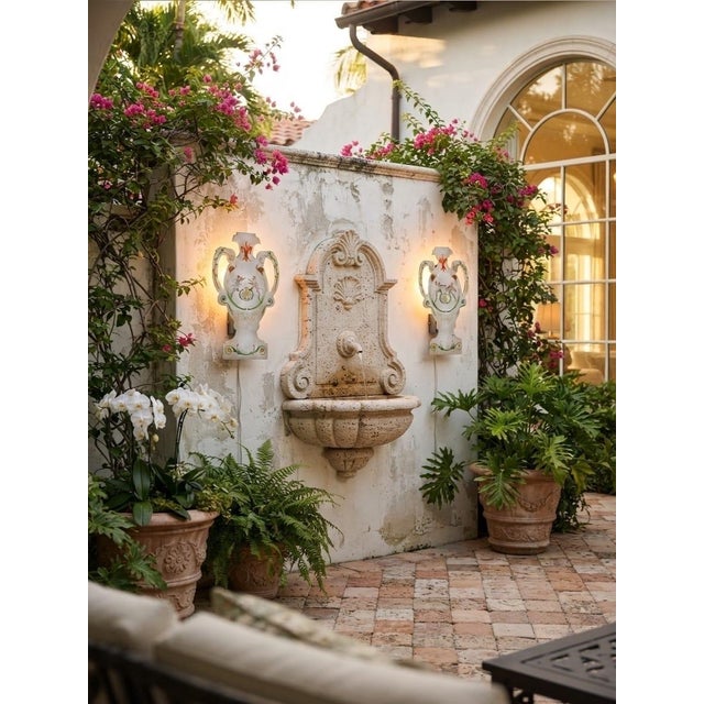 Vintage Hand-Painted Urn-Form Wall Sconces - a Pair For Sale - Image 11 of 12