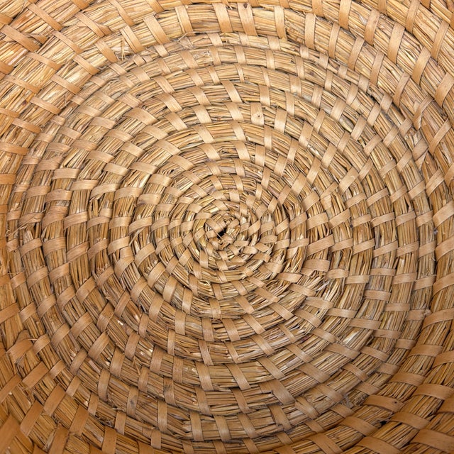 Antique American Woven Rye Straw Bowl, Circa 1900–1920s For Sale - Image 4 of 12