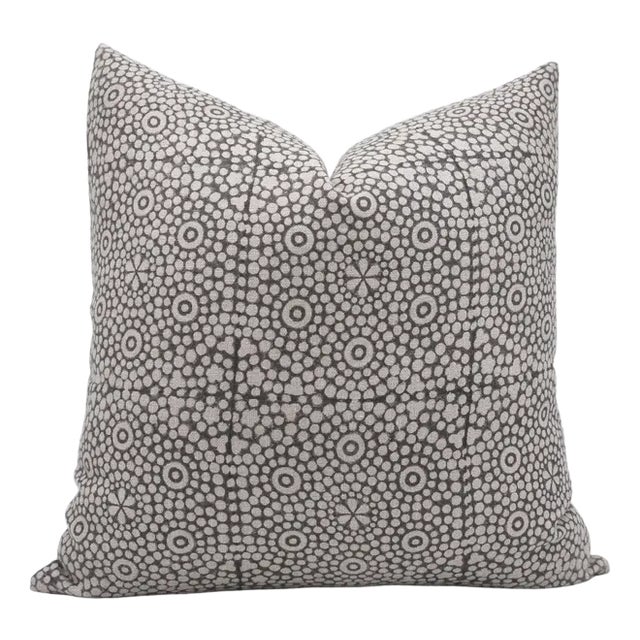Fabdivine Throw Pillow Cover 16x16 Inch Handmade Block Print Cushion- Chunributi For Sale