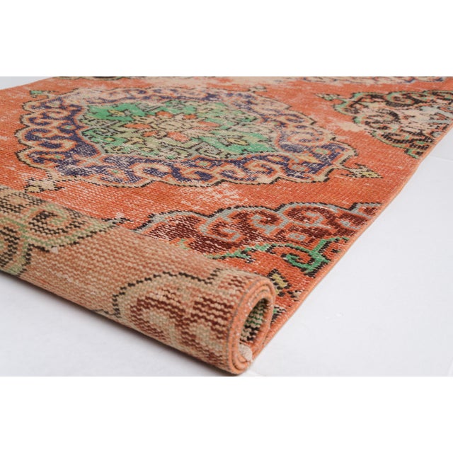 Turkish 1960s Muted Terracotta Turkish Runner For Sale - Image 3 of 10