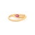 Chic Gypsy Set Ruby Chunky 14k Yellow Gold Dome Ring Size 4 by VRJewels For Sale - Image 9 of 17