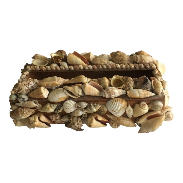 Vintage Shell Tissue Box Cover For Sale