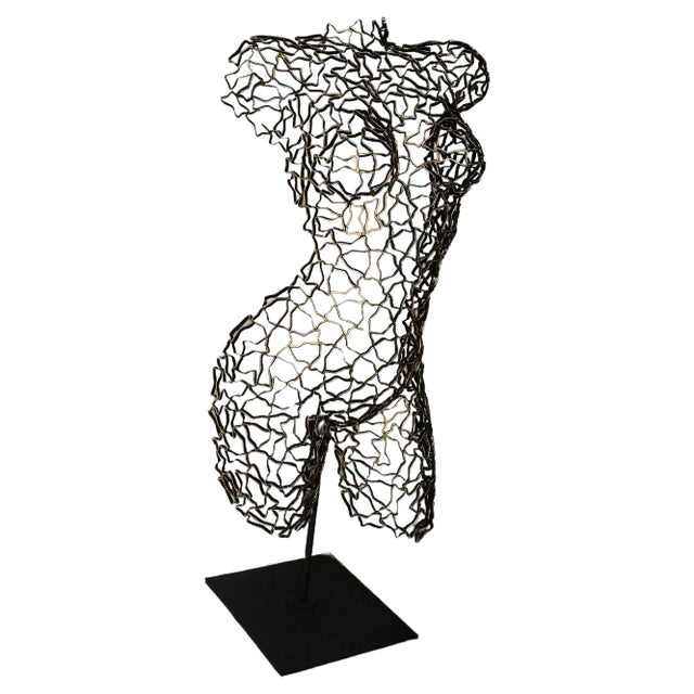 Metal 20th Century Spanish Sculpture Womans Body For Sale - Image 7 of 7