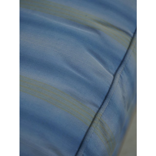 Baker French Empire Style Blue Upholstered Bergère Chair For Sale - Image 11 of 18