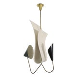 Sculptural chandelier attributed to Gilardi and Barzaghi For Sale