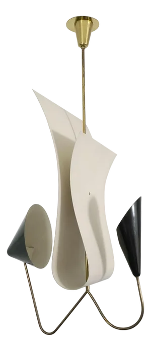 Sculptural chandelier attributed to Gilardi and Barzaghi