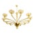 1980s Large Olive Green Murano Glass Chandelier For Sale