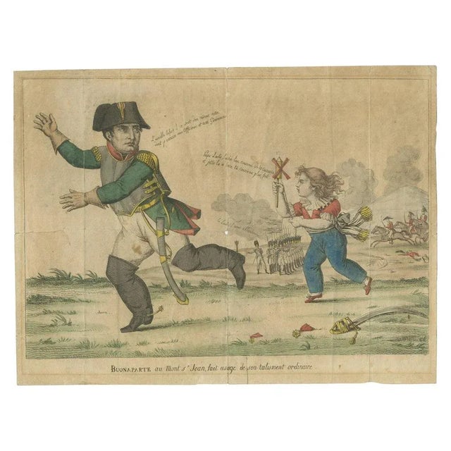 Napoleon Fleeing from the Battlefield, 1815, Paper For Sale - Image 6 of 6