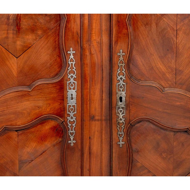 French Provincial French Provincial Cherrywood Armoire, 18th Century For Sale - Image 3 of 6