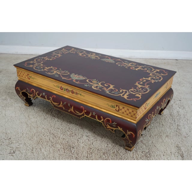 Age: Approx: 40 Years Old Details: High Quality Construction Genuine Gold Leaf Trimwork On Edge Large Impressive Table...