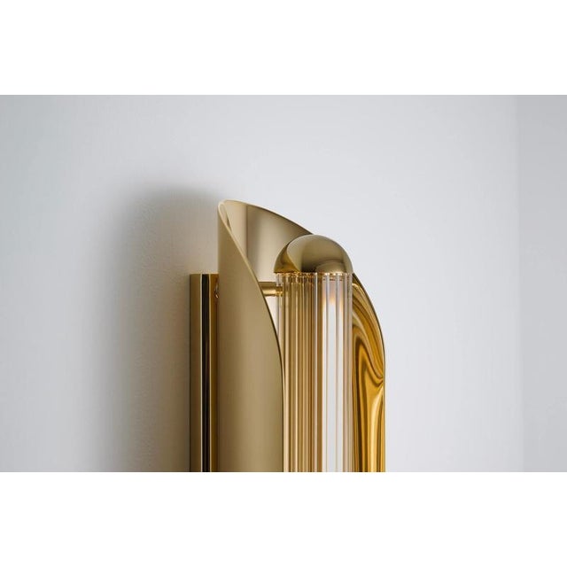 Oblong Flint Fluted Wall Lamp by Jennifer Midoz For Sale - Image 9 of 10