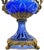 Pair Antique Cobalt Blue Glass Vases With Ornate Bronze Rim, Handles and Mount For Sale - Image 10 of 18