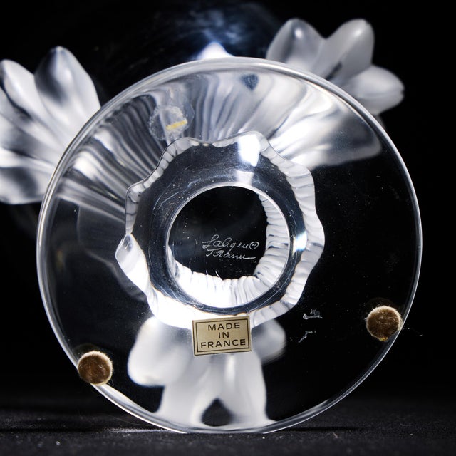 Lalique Crystal Bagheera Lion Paw Vase For Sale In Chicago - Image 6 of 6