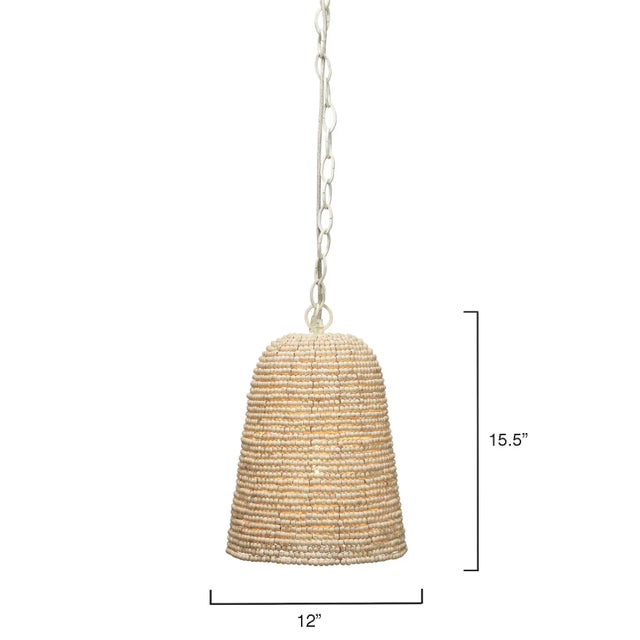 Contemporary Jamie Young Canal Wood & Iron Pendant For Sale - Image 3 of 7