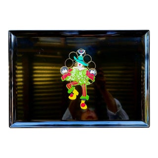 Rare Vintage Couroc Juggling Clown Serving Tray | Mid-Century Modern California Cocktail Decor For Sale