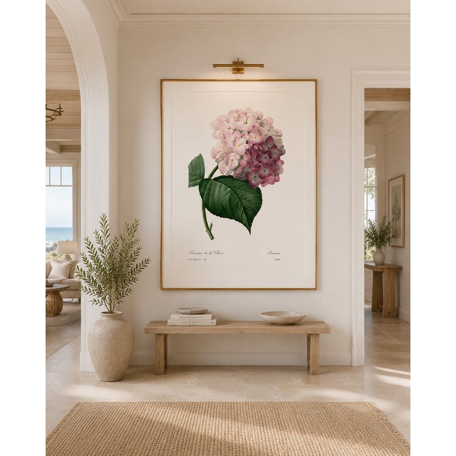 Paper Hydrangea by Pierre-Joseph Redouté, Vintage Botanical Art Print, 16" X 20" For Sale - Image 7 of 9
