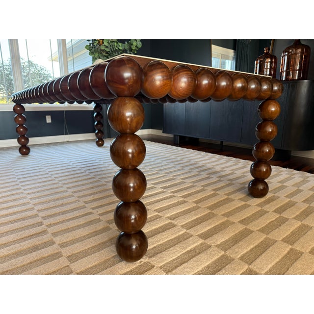 2020s Jonathan Charles Mahogany Orb Dining Table For Sale - Image 5 of 11