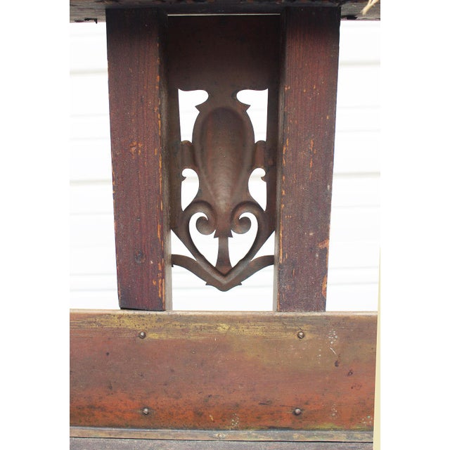 Antique Gothic Revival Fireplace Club Fender For Sale - Image 10 of 12