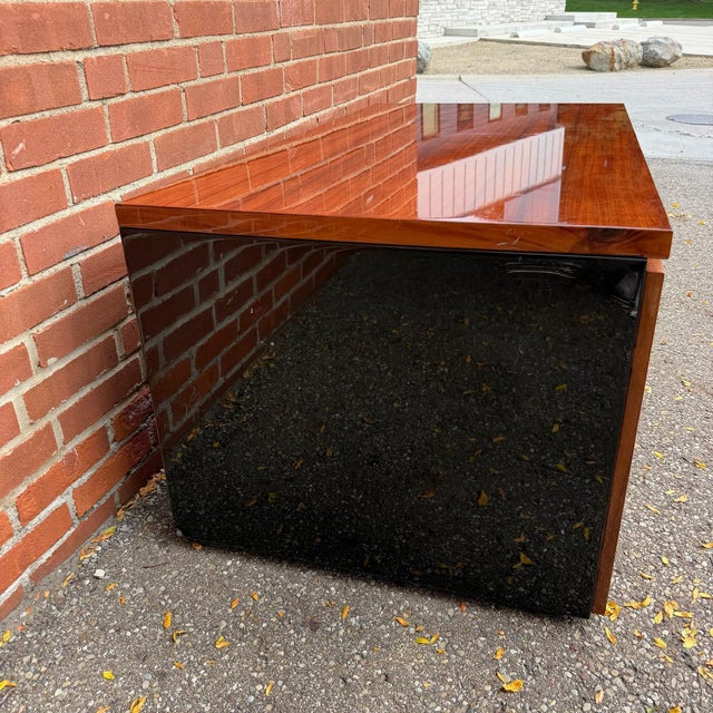 Vintage Henredon Petite Wood & Black Lacquer Media Cabinet For Sale - Image 10 of 10