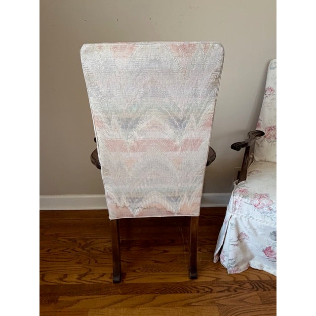 1980's Hickory Chair Set of 2 Chippendale Arm Chairs For Sale In Chicago - Image 6 of 11