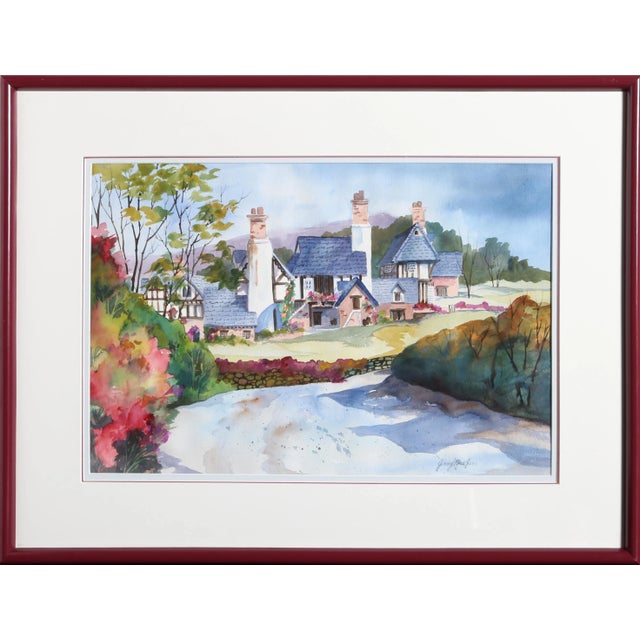 Rustic Ginny Masters - Country Farmhouse Framed Watercolor Painting For Sale - Image 3 of 3